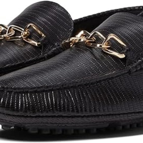 NWOB Aldo Davinch Lizard Embossed Driving Shoe In Black main image 5